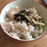 岩のり野菜和えのご飯！